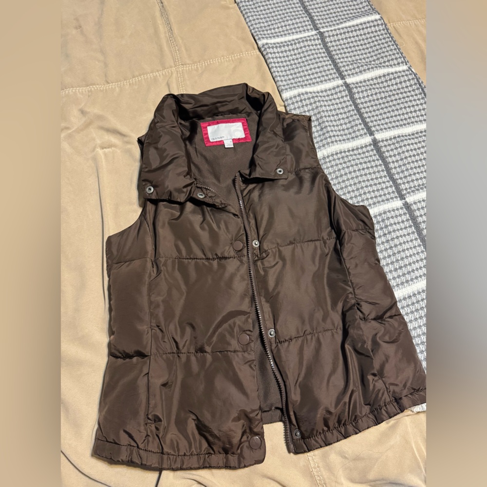 Old Navy Brown Puffer Vest